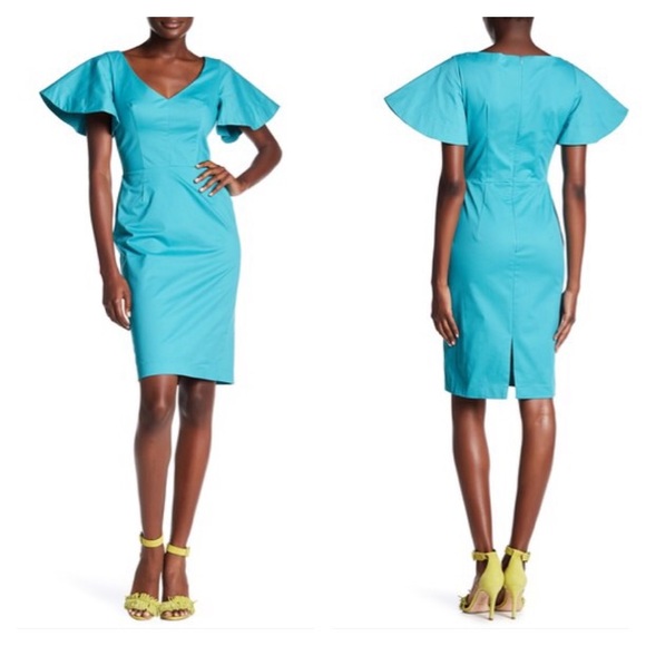 Isabel Garcia Dresses & Skirts - NWT Isabel Garcia Flutter Sleeve Solid Dress